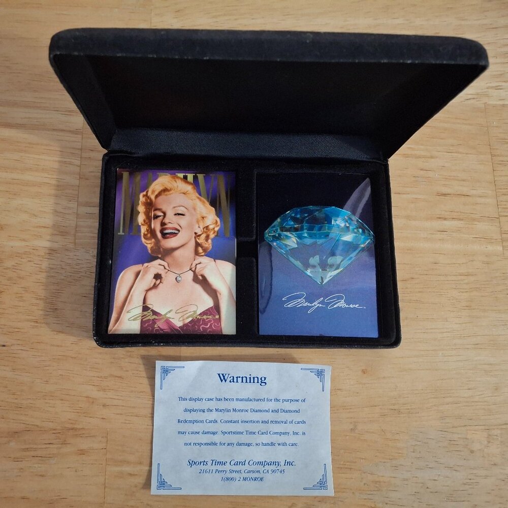 Collectible 1993 Marilyn Monroe Genuine 1-D Diamond Card